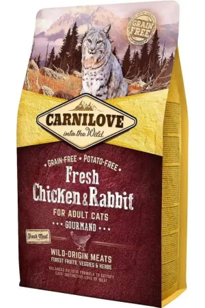 Brit Carnilove Cat Fresh Chicken & Rabbit 6 kg Beperkte Voorraad