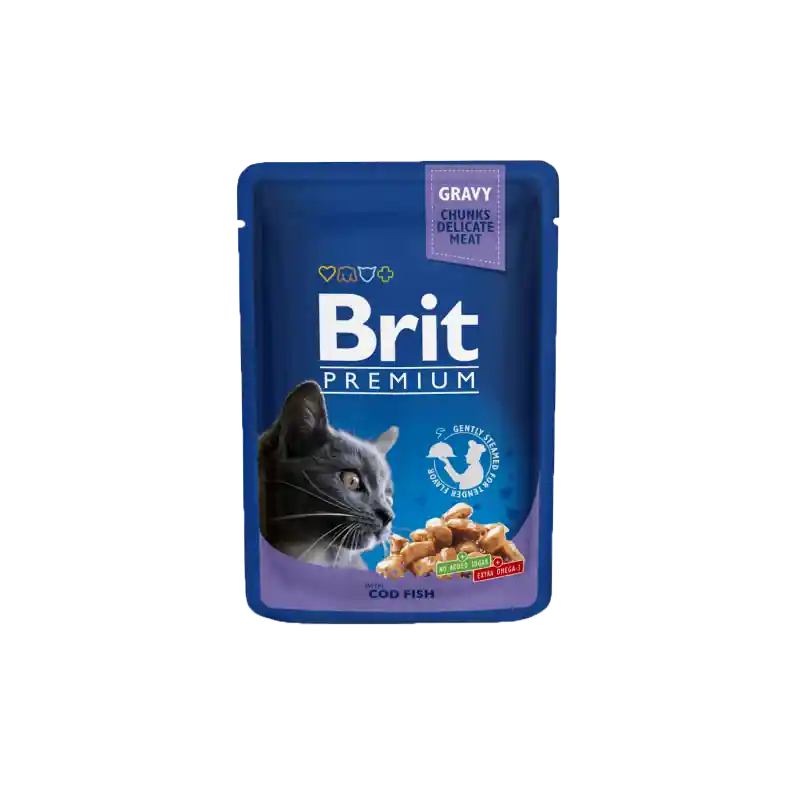 Dagaanbieding Brit Premium by Nature Cat Pouch Cod Fish 100 Gram