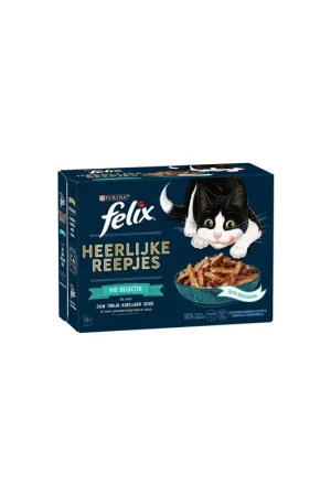 Premium Felix Heerlijke Reepjes Vis Selectie 12 x 80 gram