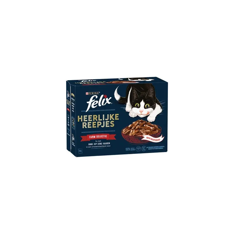 Gratis Retour Felix Heerlijke Reepjes Farm Selectie 12 x 80 gram