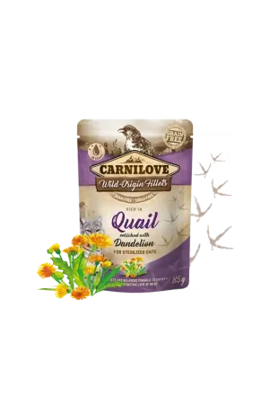 Brit Carnilove Cat Pouch Quail & Dandelion 85 Gram Gereduceerde Prijs