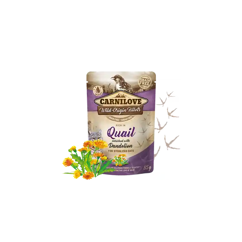 Brit Carnilove Cat Pouch Quail & Dandelion 85 Gram Gereduceerde Prijs
