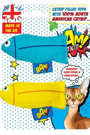 Korting BAM! Catnip Visjes 2 Stuks