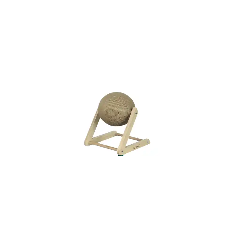 Betrouwbaar Quapas! Cat Scratching Brown Jute Ball L