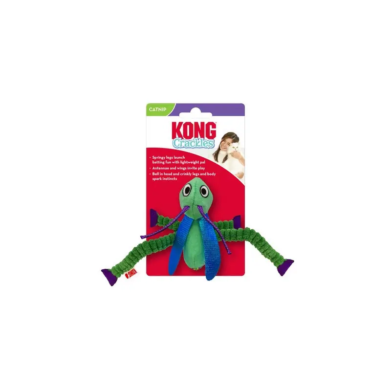 Merkproduct Kong Kattenspeelgoed Crackles Grasshopper