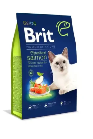 Gereduceerde Prijs Brit Premium by Nature Cat Sterilized Salmon 8 kg