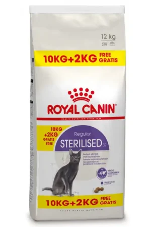 Royal Canin Bonusbag Sterilised 37 10 + 2 kg GRATIS Lage Kosten