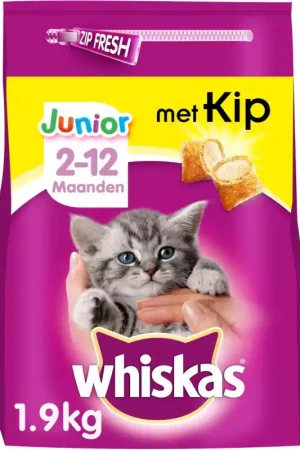 Whiskas Droog Junior Kip 1,9 kg Gecertificeerd