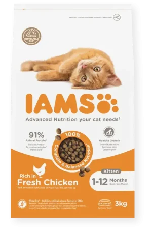 IAMS Kitten Kattenvoer Kip - 3 kg Goedkoop
