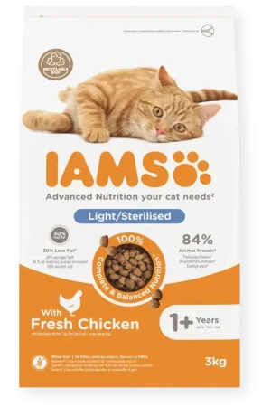 IAMS Volwassen Kattenvoer Sterilised Kip - 3 kg Hete Deal