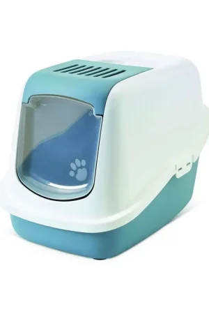 Superprijs Savic Kattenbak Nestor Blauw/Wit