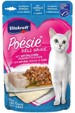 Vitakraft Kat Poesie Delisauce Kabeljauw 85 gram Meest Verkocht