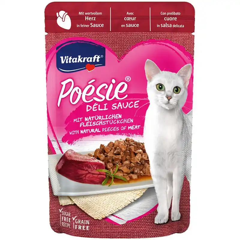 Vitakraft Kat Poesie Delisauce Hart 85 gram Premium