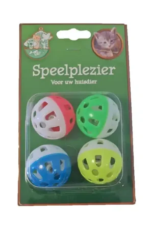 Beperkt Aanbod Boony Kattenspeelgoed Set 4x Bal met Bel Zwaar Model