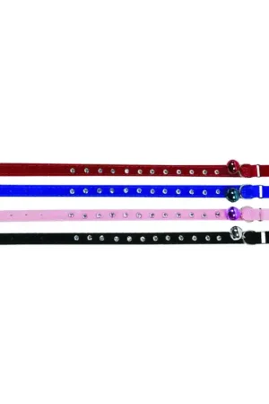 Flamingo Kattenhalsband Velours Diamond Kleur Assorti Aanbieding