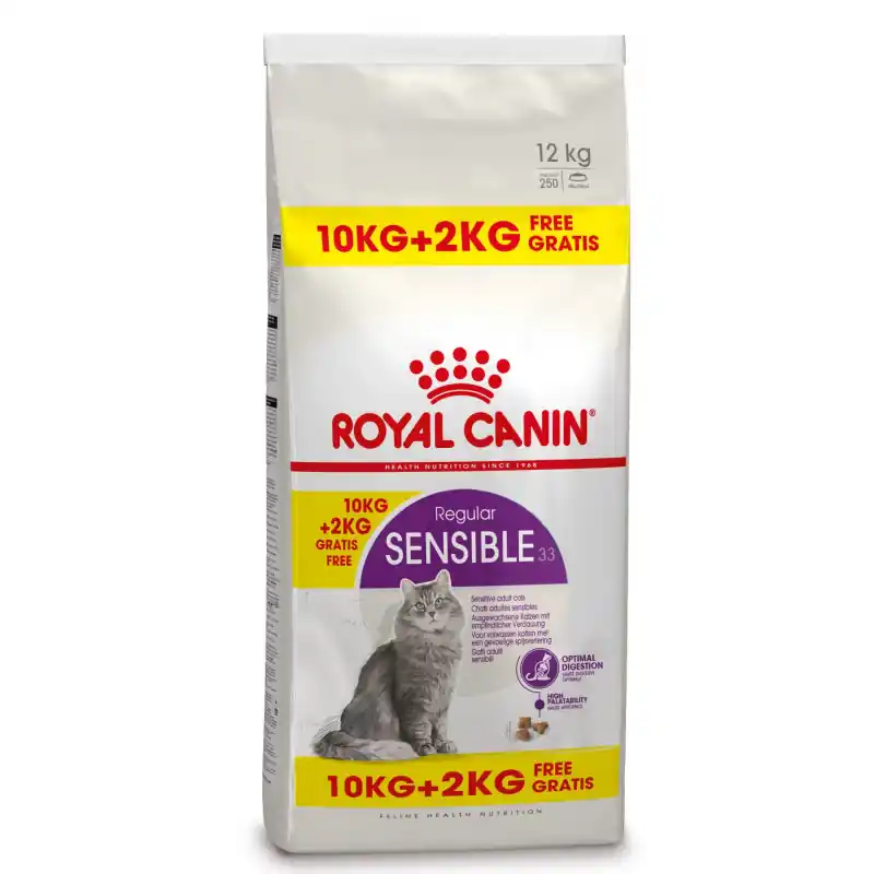 Laatste Kans Royal Canin Bonusbag Sensible 33 10 + 2 kg GRATIS