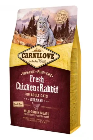 Goedkoop Brit Carnilove Cat Fresh Chicken & Rabbit 2 kg