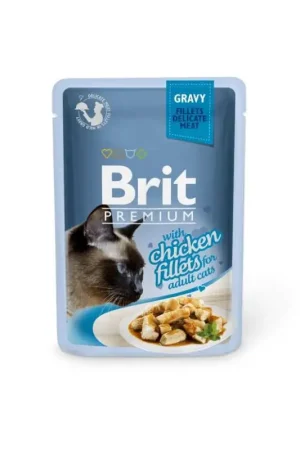 Lage Kosten Brit Premium by Nature Cat Pouch Chicken Fillets in Gravy 100 Gram