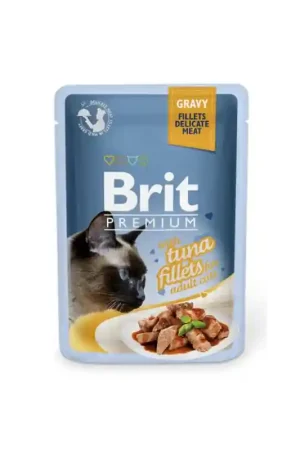 Brit Premium by Nature Cat Pouch Tuna Fillets in Gravy 100 Gram Bestel Nu