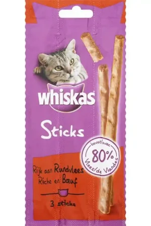 Whiskas Catsticks Rund 3 stuks Express Levering
