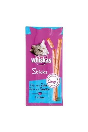 Superprijs Whiskas Catsticks Zalm 3 stuks
