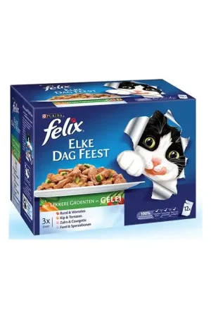 Felix Pouch Elke Dag Feest Veggies 12 x 85 gram Bestel Nu
