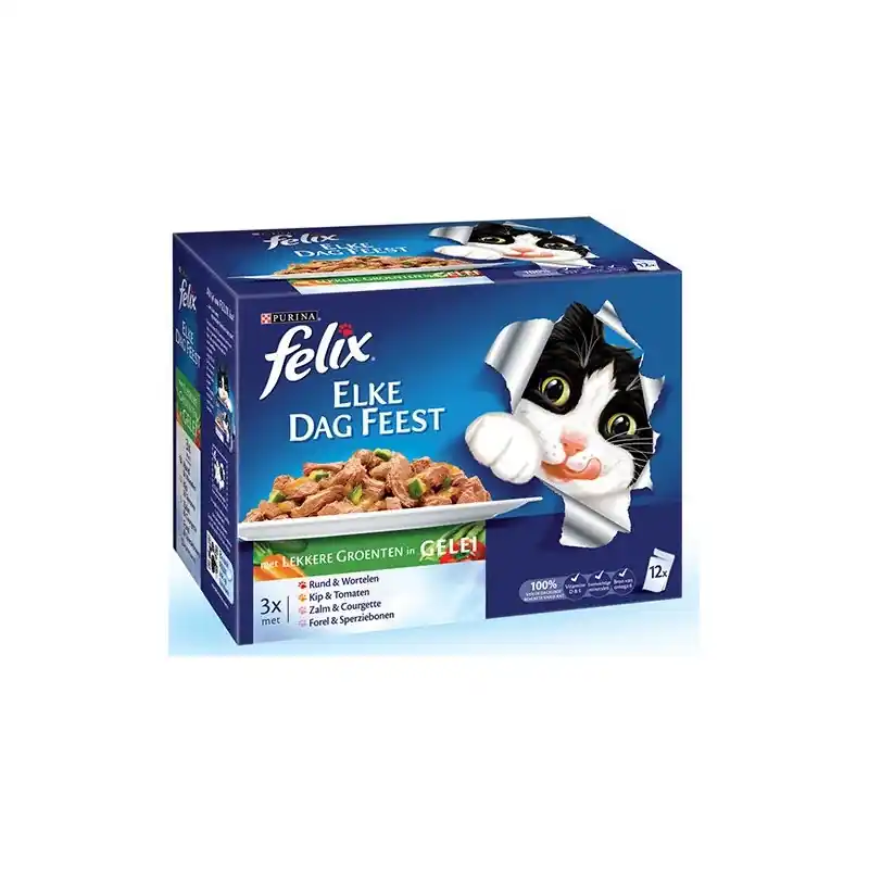 Felix Pouch Elke Dag Feest Veggies 12 x 85 gram Bestel Nu