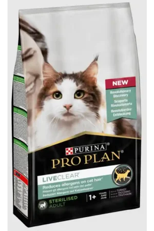 Pro Plan LiveClear Sterilised Junior (Kitten) Kalkoen 1,4 kg Flitsaanbieding