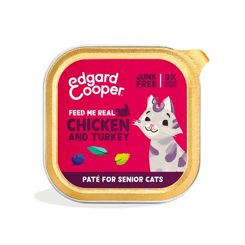 Edgard & Cooper Kip en Kalkoen Paté Senior 85 gram Betrouwbaar