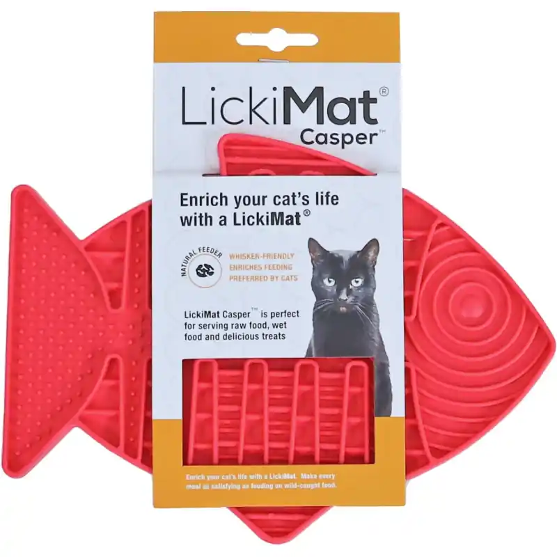 Bestel Nu LickiMat Casper Likmat voor katten - Rood