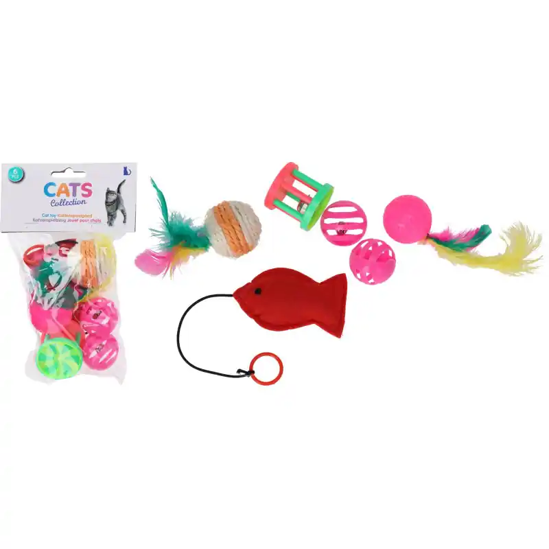 Veilige Betaling Cats Collection Kattenspeelgoed Set 6 Stuks