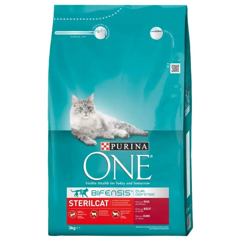 Hete Deal Purina One Sterilcat Rund en Tarwe 3 kg