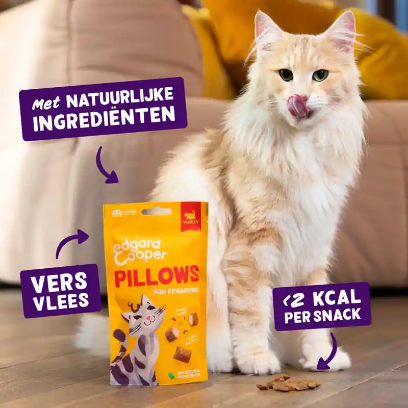 Edgard & Cooper Kattensnack Pillows Kalkoen Beperkt Aanbod