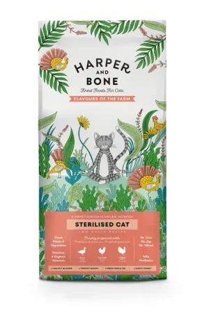 Harper en Bone Adult Kat Flavours of the farm Sterilised 5kg Hoge Kwaliteit