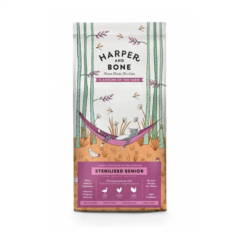 Harper en Bone Senior Kat Flavours of the farm Sterilised 5kg Hete Deal