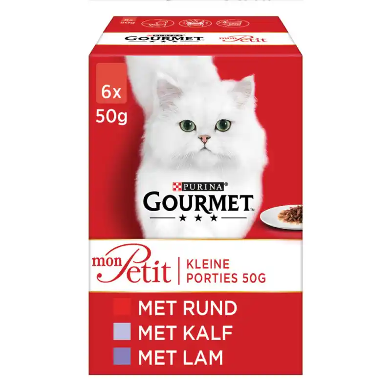 Gourmet Mon Petit Pouch Vlees MP 6 x 50 gr Hete Deal