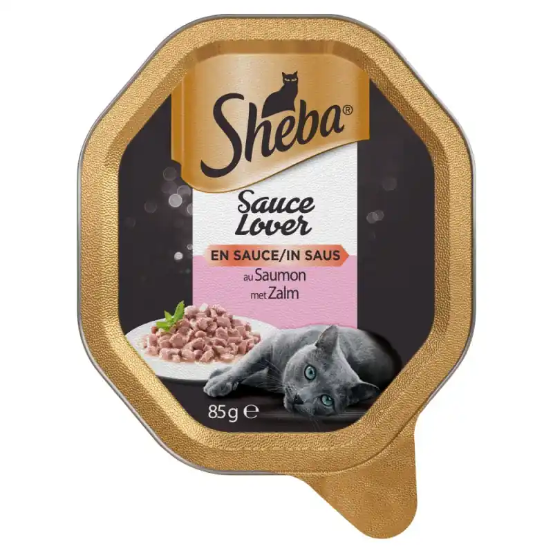 Meest Verkocht Sheba Sauce Lover Aluminium Saus Zalm 85 gr