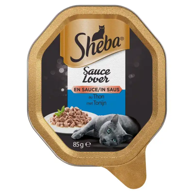 Sheba Sauce Lover Aluminium Saus Tonijn 85 gr Korting