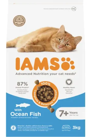 Iams Cat Senior Oc Fish 3 kg Express Levering