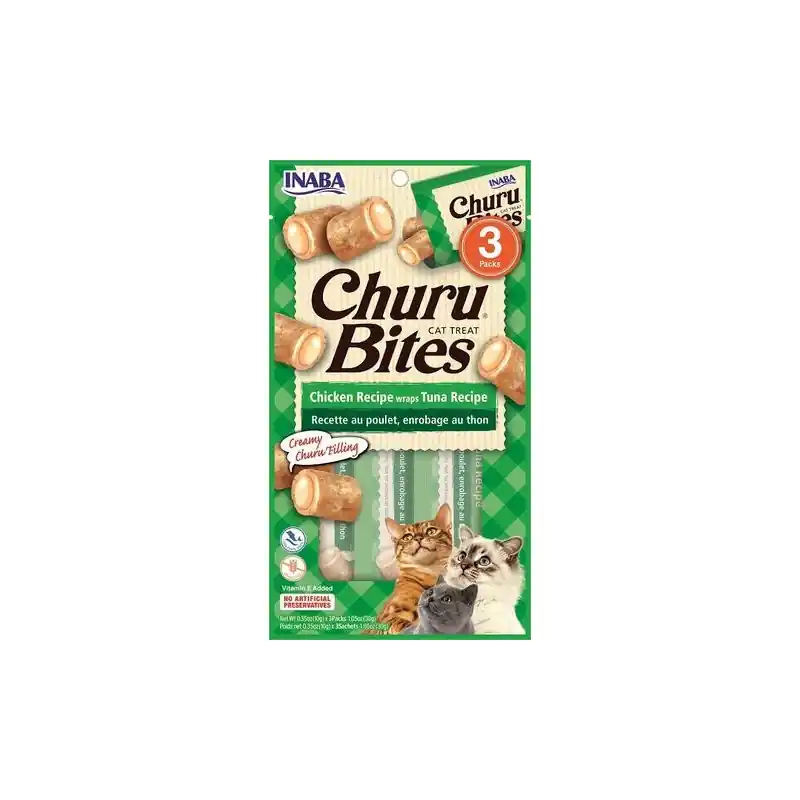 Beperkte Voorraad Inaba Churu Bites Tonijn 3x10gr