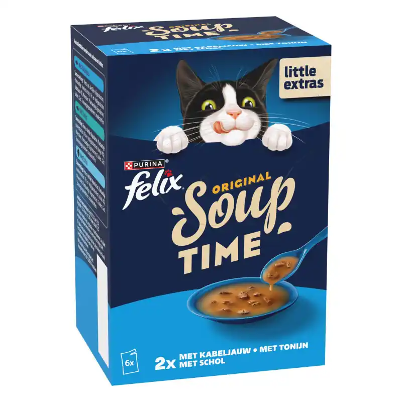 Gereduceerde Prijs Felix Soup Vis Selectie 6X48 g