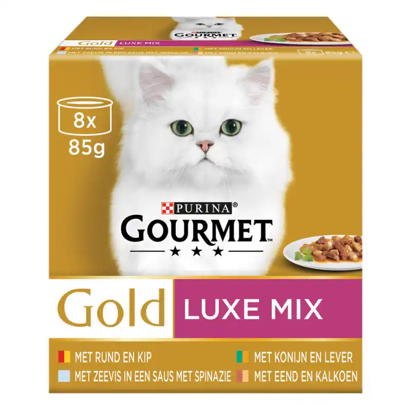 Koopje Gourmet Gold Blik Luxe Mix MP 8 x 85 gr