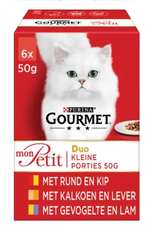 Gourmet Mon Petit Pouch Duo Vlees MP 6 x 50 gr Lage Kosten