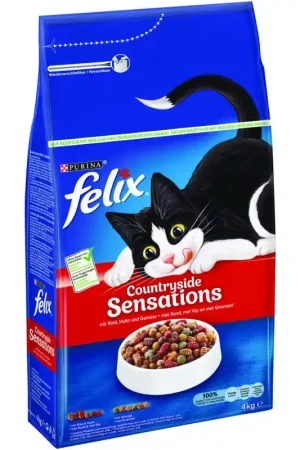 Felix - Sensations - Countryside - Droogvoer - Kattenvoer - 4 kg Betrouwbaar