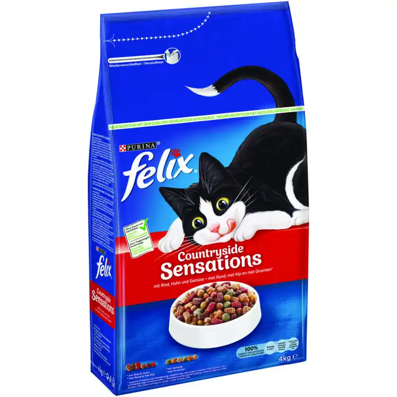 Felix - Sensations - Countryside - Droogvoer - Kattenvoer - 4 kg Betrouwbaar