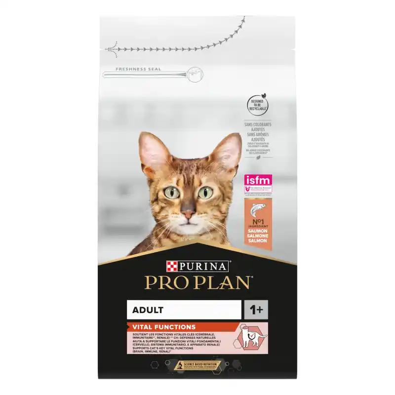 Hoge Kwaliteit Pro Plan - Adult Vital Functions - Zalm/Rijst - Kattenvoer - 1,5 kg