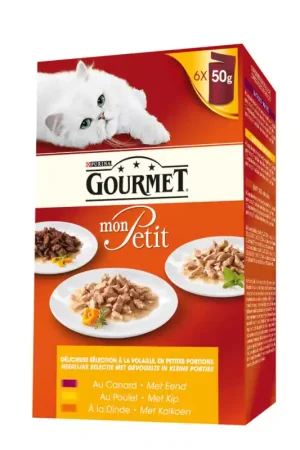 Gourmet - Mon Petit - Gevogelte - Maaltijdzakjes - Kattenvoer - 6 x 50 g Veilige Betaling