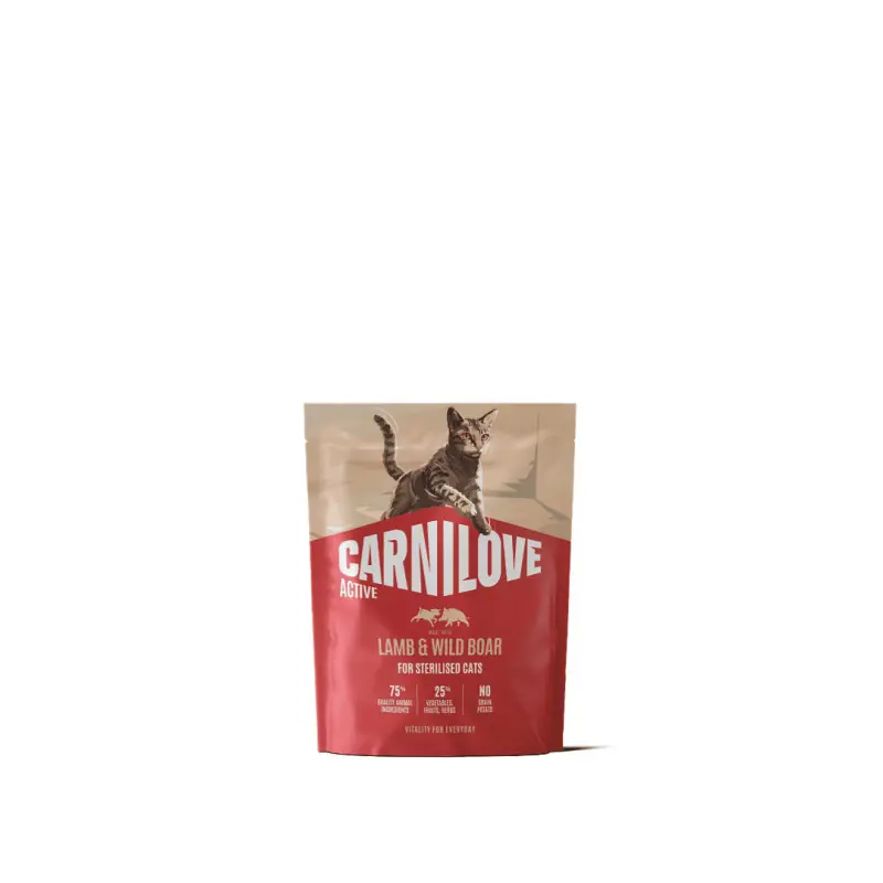 Carnilove Active Lam en Wildzwijn Gesteriliseerde Kat 400 gram Snelle Levering