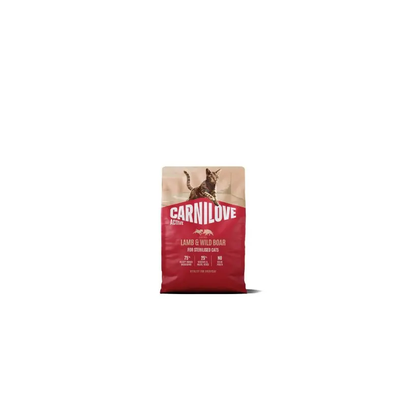 Carnilove Active Lam en Wildzwijn Gesteriliseerde Kat 2 kg Gecertificeerd