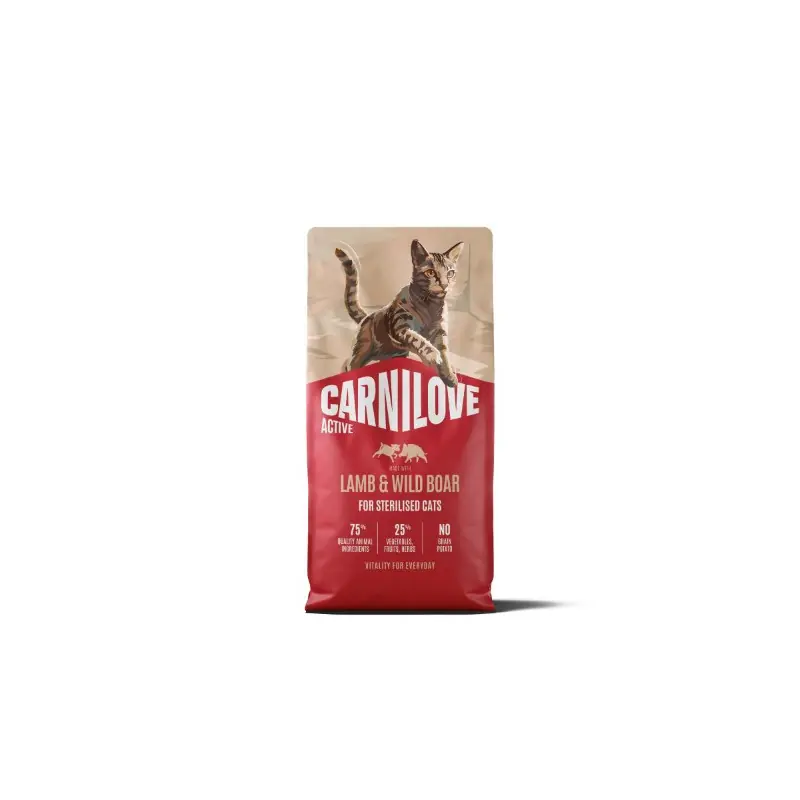 Hete Deal Carnilove Active Lam en Wildzwijn Gesteriliseerde Kat 6 kg